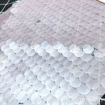 Polyester Rosa 18mm großes Pailletten-Mesh-Stickstoffstoff